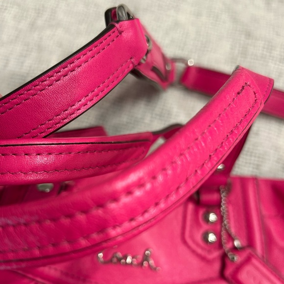 Coach vintage Ashley Magenta Leather handbag F19243 - Picture 3 of 11